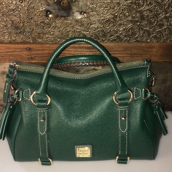 Dooney & Bourke small Sorrento Satchel in Forest Green with Strap - Picture 11 of 11